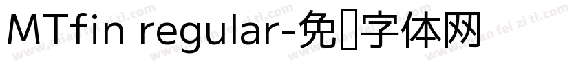 MTfin regular字体转换